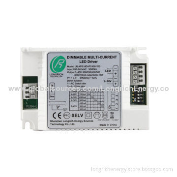 Push Button Dimming LED Driver, 90-264V AC Input Voltage